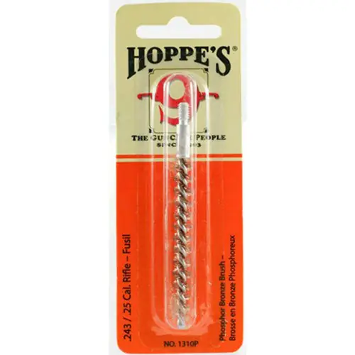 Hoppe‘s Phosphor Bronze Rifle Bore Brush for .243/.25 Caliber, Stout Bristles HOP1310P