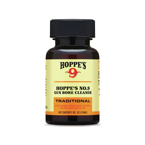 Hoppe‘s No. 9 Gun Bore Cleaner Solvent 5 oz Bottle, Removes Carbon/Powder/Lead Fouling HOP904