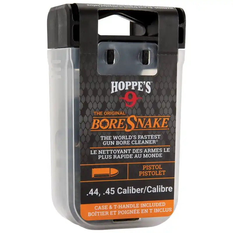 Hoppe‘s BoreSnake Den Bore Cleaner with Case & T-Handle for .44/.45 Cal Pistol/Revolver HOP24004D