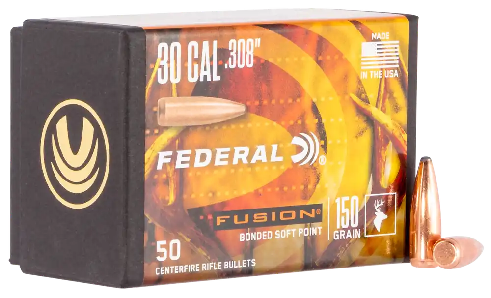 Federal Fusion Component .308 150 Grain Bonded Soft Point Reloading Bullets (50 Count) FB308F1