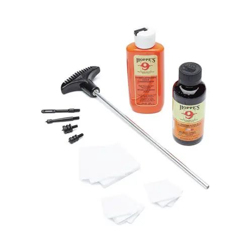 Hoppe‘s .22 Caliber Pistol Cleaning Kit with One-Piece Aluminum Rod, No. 9 Cleaner & Oil HOPPCO22B