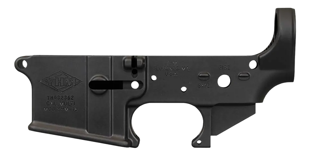 Yankee Hill AR-15 Stripped Lower Receiver, Forged 7075-T6 Hardcoat Anodized Black 125