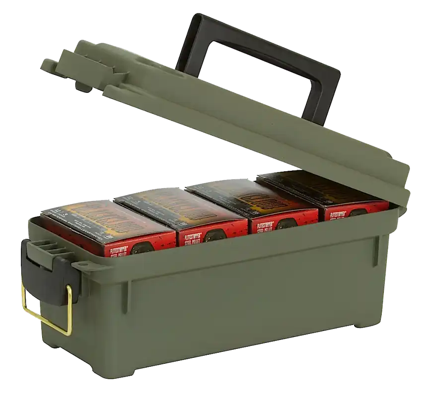 Plano Water-Resistant Ammo Can Shell Box w/ O-Ring Seal, Holds 4 Boxes, Olive Drab 121202