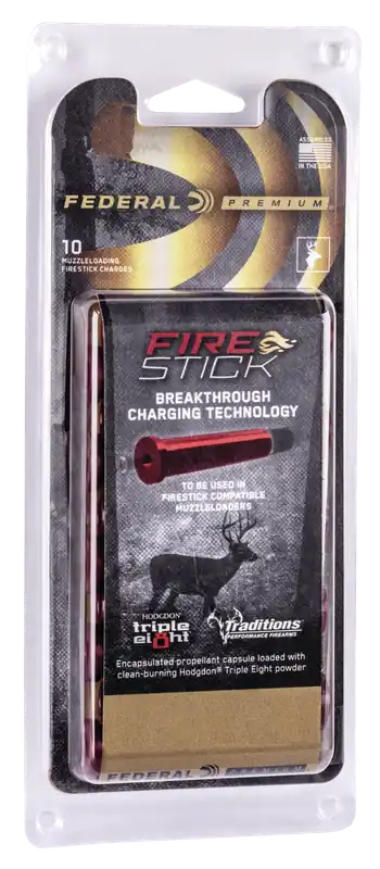 Federal Premium FireStick Muzzleloading Charges .50 Cal 100 Grain Eq, 10-Pack PMZFS100T8