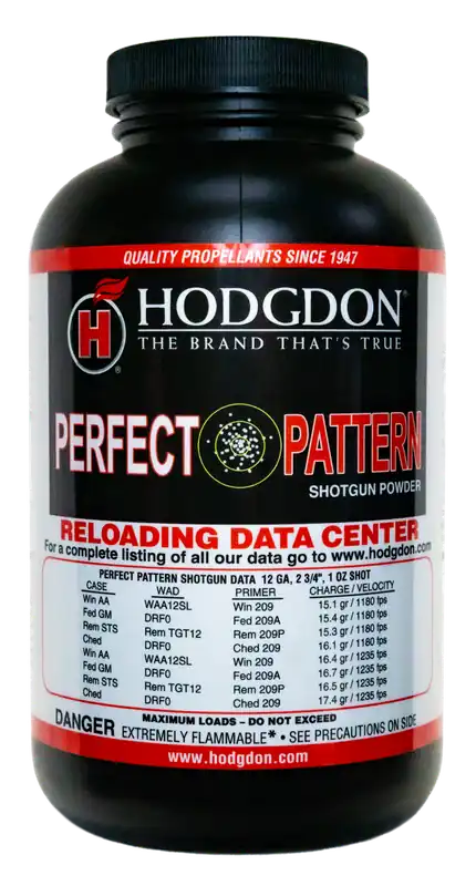Hodgdon Perfect Pattern Fast-Burning Shotshell Powder for 12 Gauge Light Loads, 1 lb Can PP1
