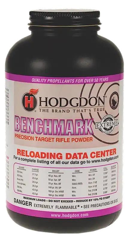 Hodgdon Extreme Benchmark Smokeless Extruded Rifle Powder, 1 lb Bottle BM1