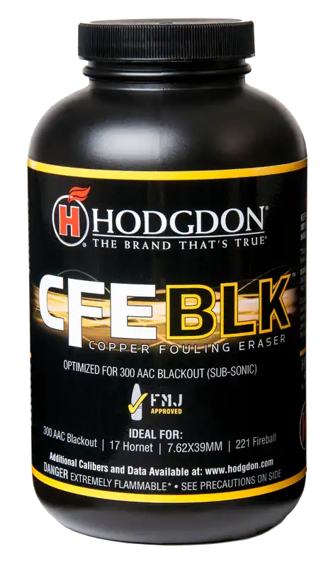 Hodgdon CFE BLK Rifle Powder with Copper Fouling Eraser, 1 lb Canister BLACK1