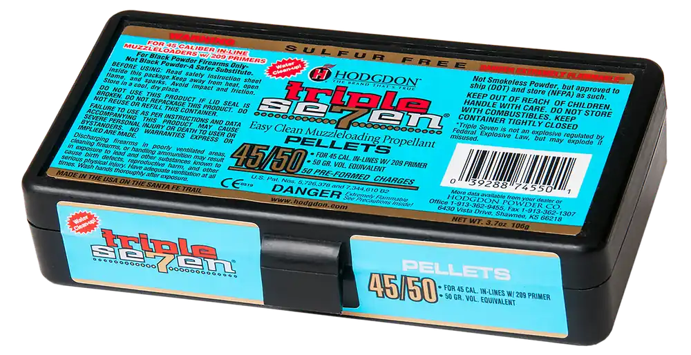 Hodgdon Triple Seven 45/50 Black Powder Substitute Pellets, 50 Grain, 50/Box T74550