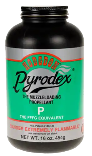 Hodgdon Pyrodex P Muzzleloader Propellant Powder, FFFg Equivalent, 1 lb Bottle P