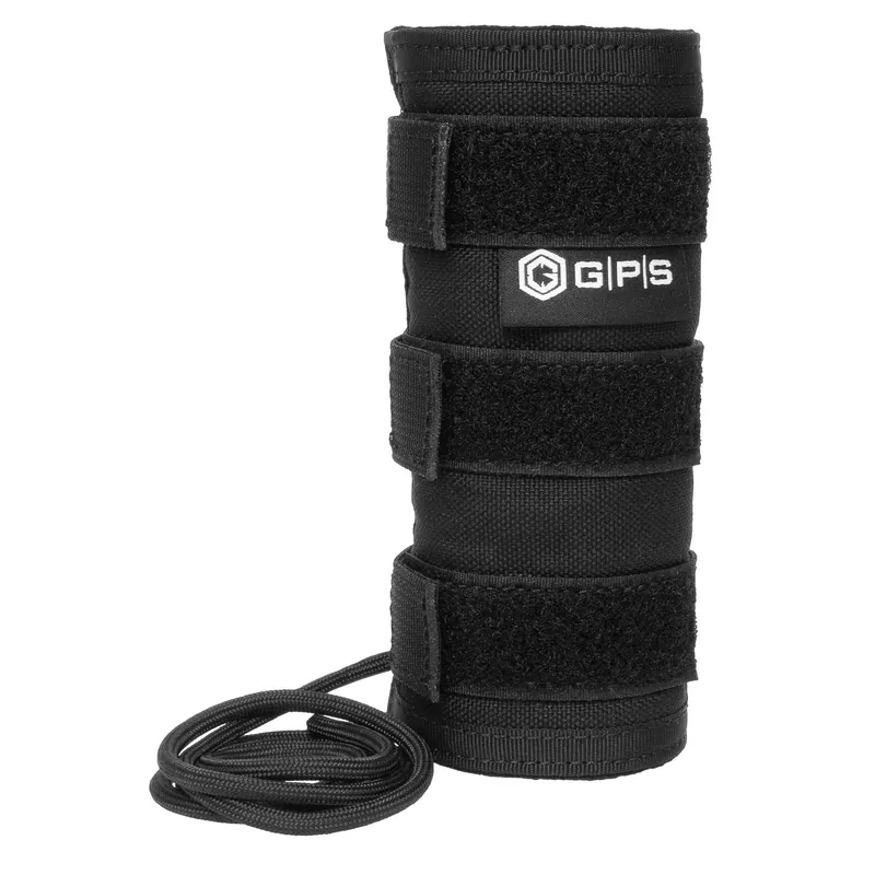 GPS Tactical Suppressor Cover 6-Inch Black 1000D Nylon Heat-Resistant Lining w/ Tether GPS-T800-6B