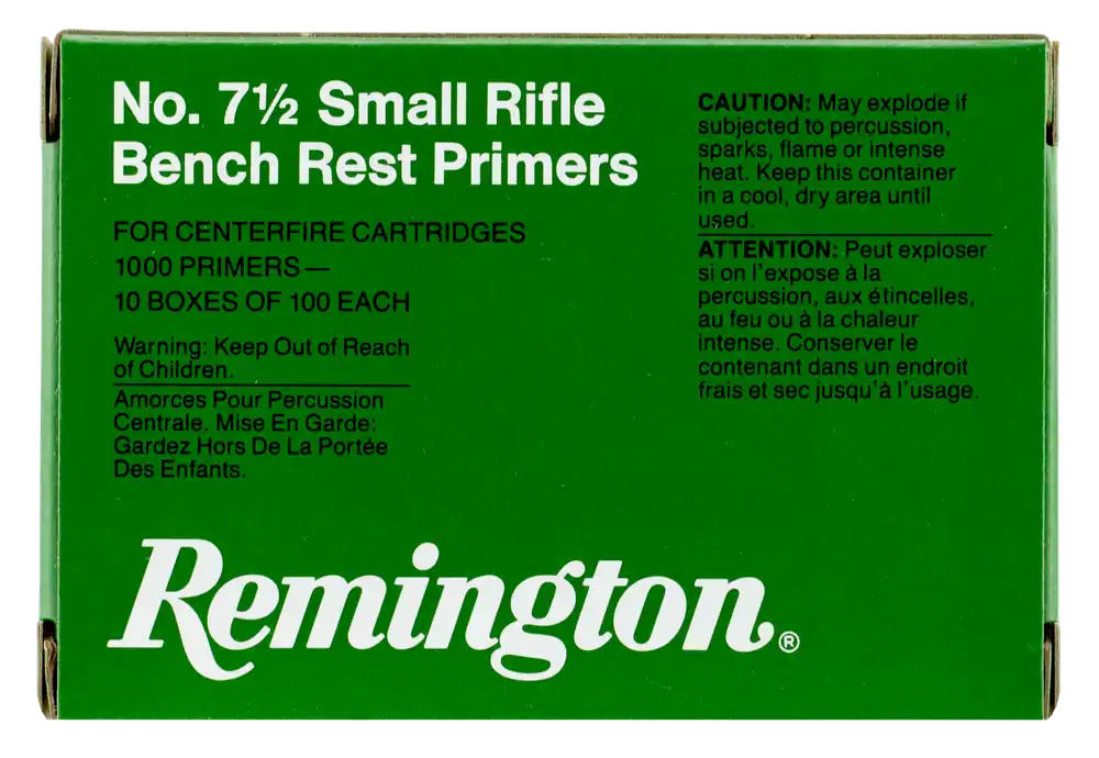 Remington Ammunition Benchrest 7 1/2 Small Rifle Centerfire Primers, 1000/Box 22628