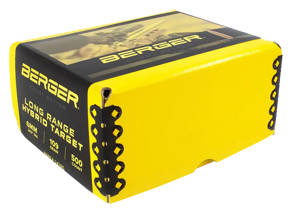 Berger Bullets Long Range Hybrid Target 6mm 109gr .243 Reloading Bullets 500/Box 24785