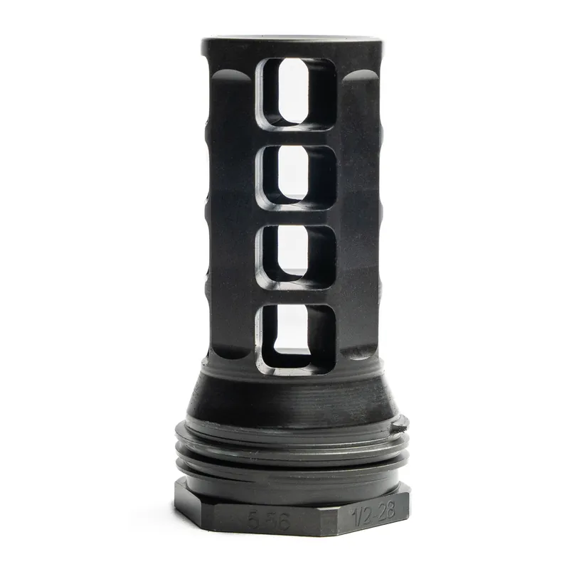 HUXWRX Safety Co. Muzzle Brake-QD .338 Caliber 5/8x24 Quick Disconnect Black 1647
