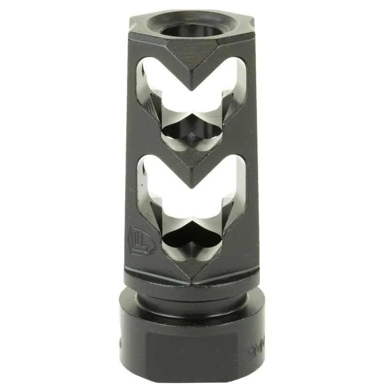 Fortis Manufacturing, Inc. 9mm Muzzle Brake 1/2x36 Nitride Black 4140 Steel w/ Crush Washer 9MM-MB-BLK-36