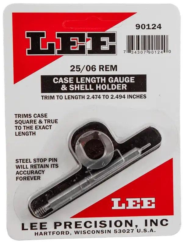 Lee Precision Case Length Gauge & Shell Holder for 25-06 Remington Case Trimming, 90124