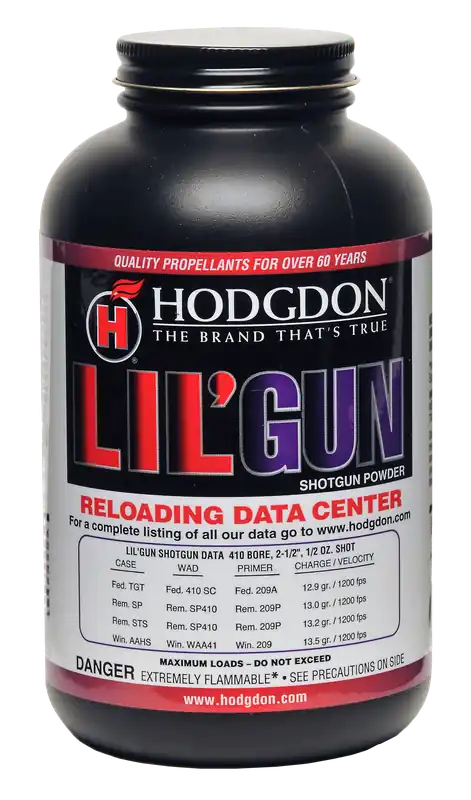 Hodgdon Lil‘Gun Smokeless Powder for .410 Bore & Magnum Pistol, 1 lb Canister LIL1
