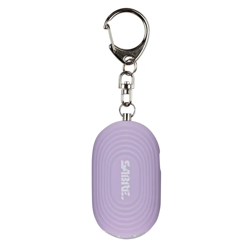 Sabre 2-in-1 Personal Alarm Keychain with 130 dB Siren, 20-Lumen LED Light, Lavender PA-LEDLV-02