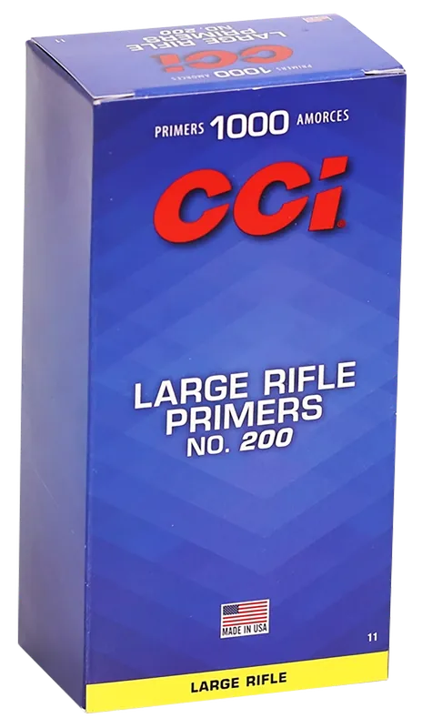 CCI Standard No. 200 Large Rifle Primers Clean-Burning, Easy-Seating for Reloading 0011