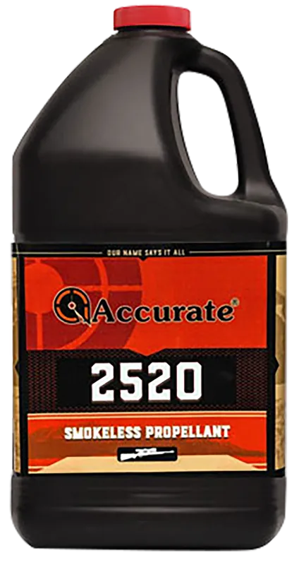 Accurate 2520 Smokeless Rifle Powder, Medium-Burning Double-Base Spherical Propellant 8 lb A25208