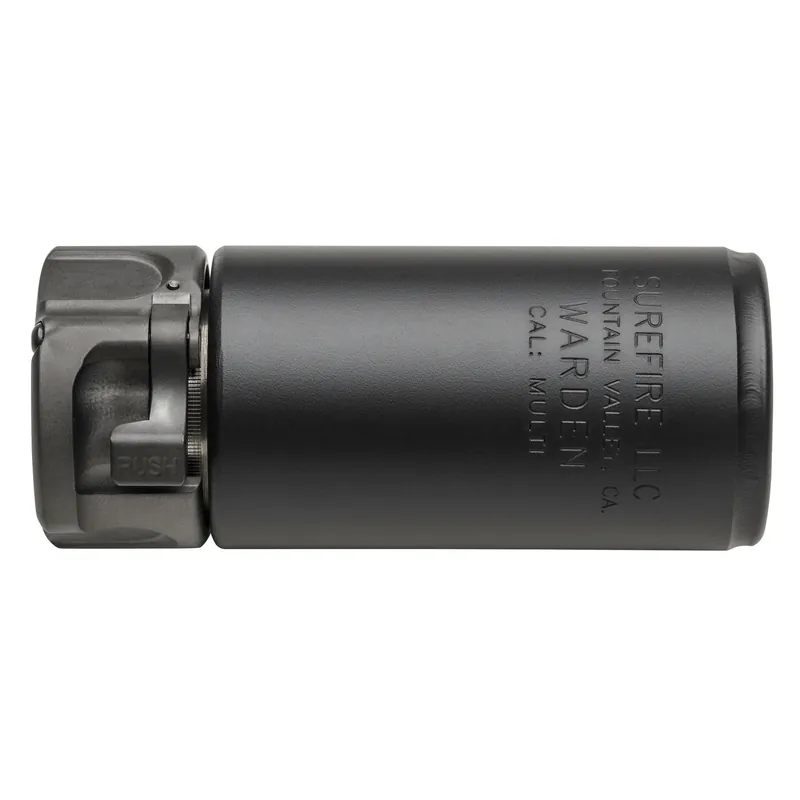 SureFire Warden Blast Regulator Multi-Caliber Black SOCOM Fast-Attach Stainless Steel WARDEN-BK