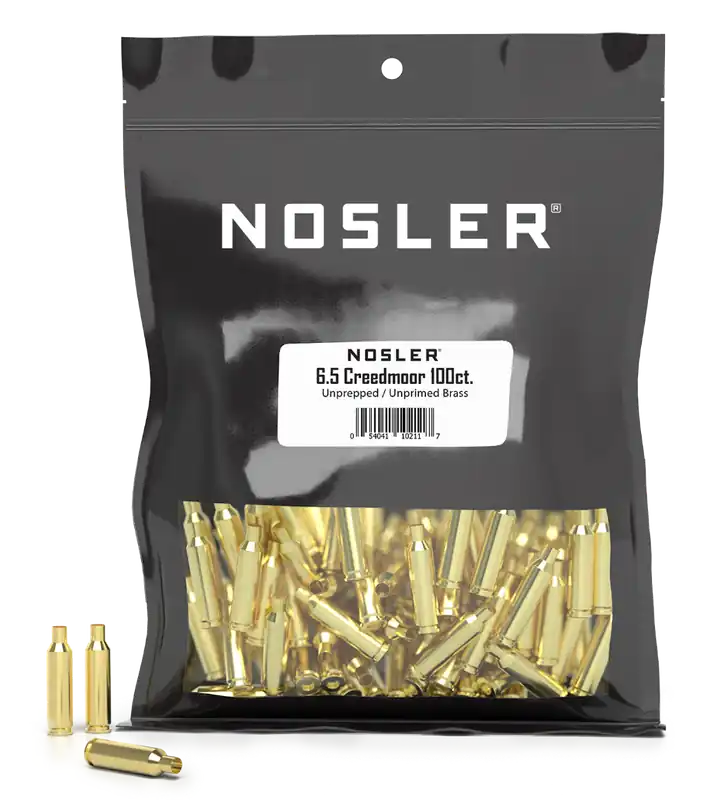 Nosler Premium Bulk Unprimed 6.5 Creedmoor Rifle Brass Cases for Reloading 100/Box 10211