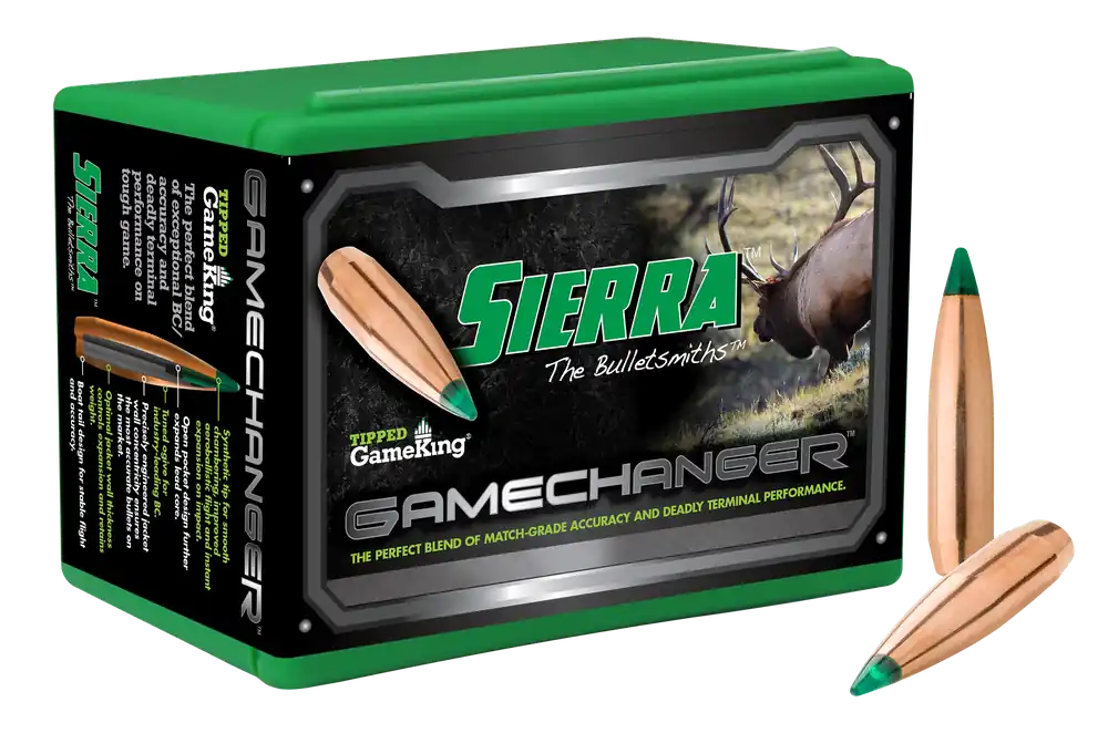 Sierra Tipped GameKing .308 180gr Boat Tail Hunting Bullets, 100 Count Box 4680