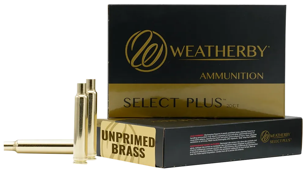 Weatherby Unprimed Rifle Brass Cases for 6.5-300 Weatherby Magnum, 20/Box BRASS653