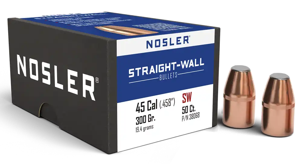 Nosler Straight-Wall .458 300gr Power Point Reloading Bullets, 50 Count 38068
