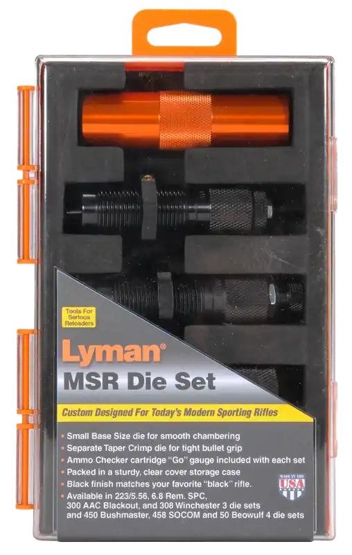 Lyman MSR Precision Die System 4-Die Reloading Set for .50 Beowulf with Ammo Checker 7690112