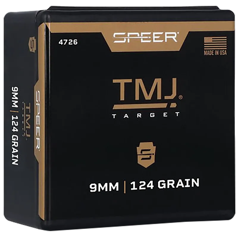 Speer Total Metal Jacket (TMJ) 9mm 124gr Target Reloading Bullets Value Pack 600ct 4726