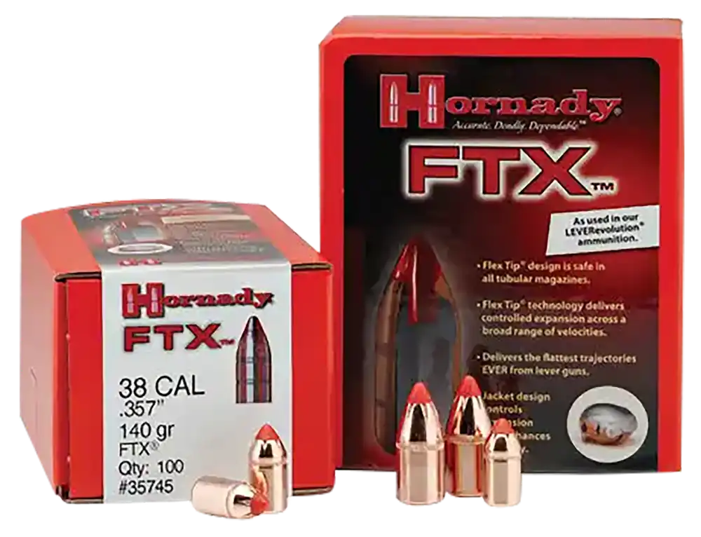 Hornady FTX .452 250gr Flex Tip Expanding Rifle Bullets, 50 Count 45201