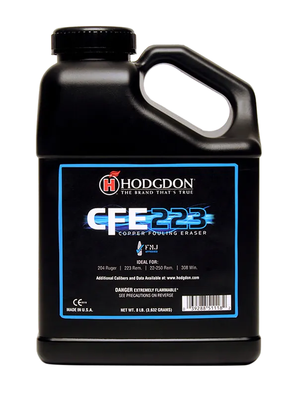 Hodgdon CFE 223 Spherical Smokeless Rifle Powder with Copper Fouling Eraser, 8 lb 2238