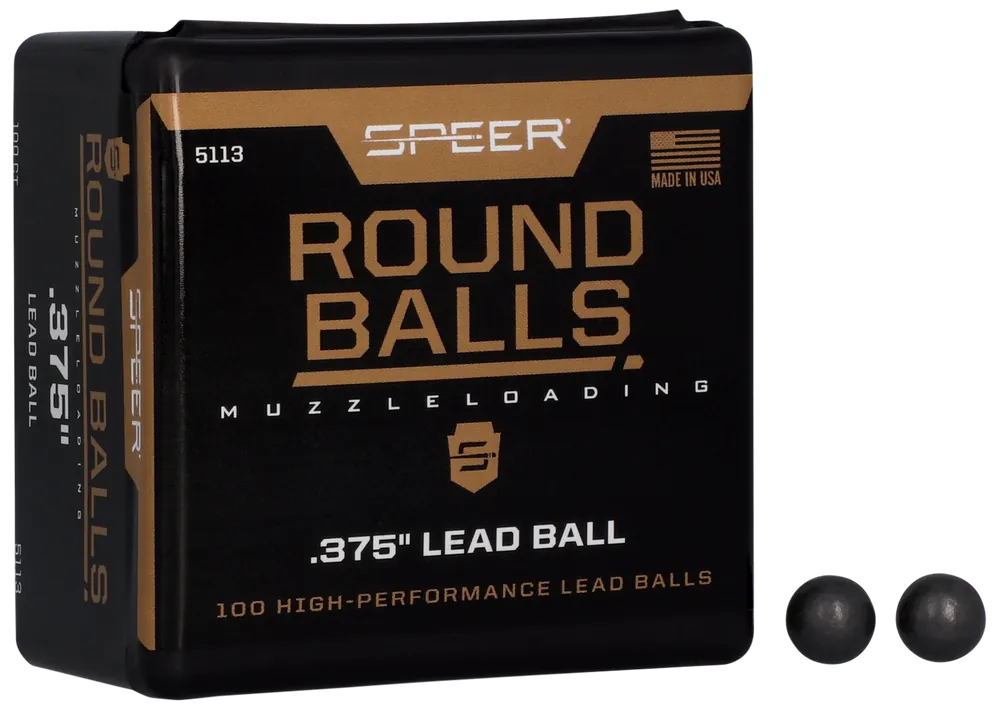 Speer Ammo .36 Cal 79gr Lead Round Balls, 100-Count Box for Black Powder Muzzleloaders 5113
