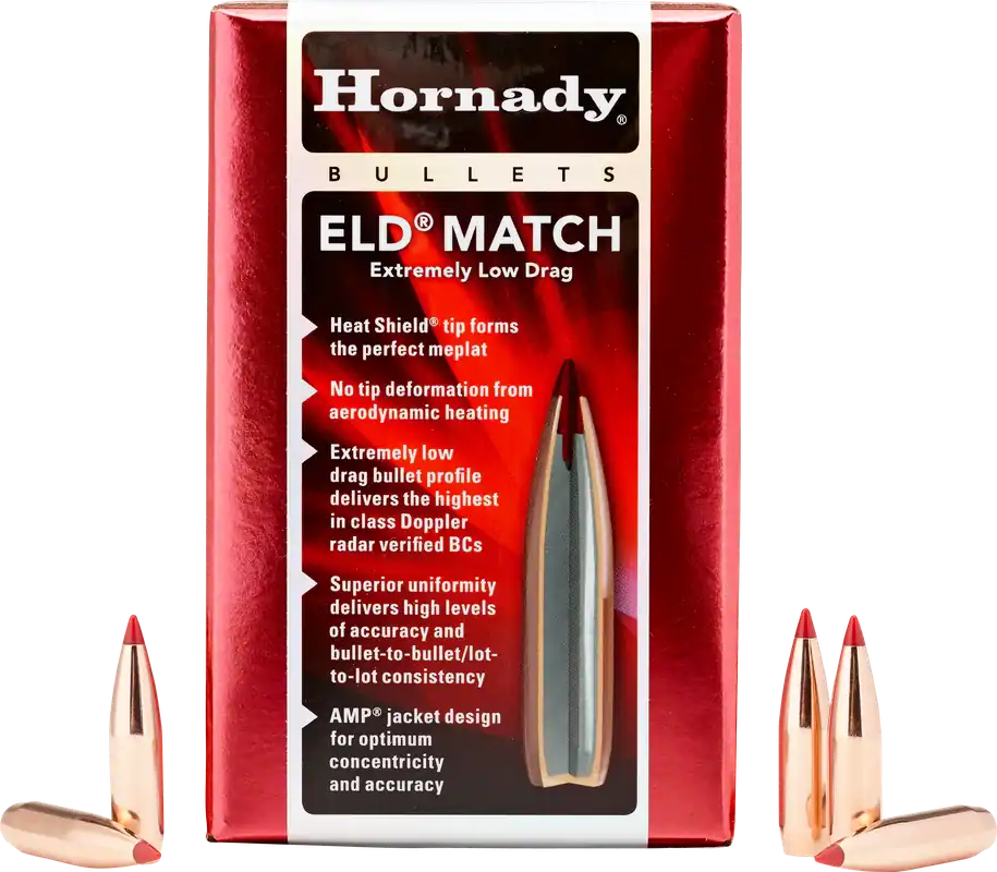 Hornady ELD Match 6.5mm/.264 140gr Heat Shield Tip Bullets 500/Box, 6/Case 263311