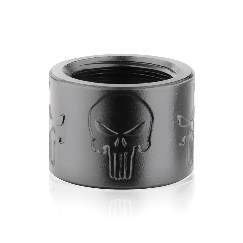 Backup Tactical Skull X 1/2x28 Thread Protector, Skull Pattern, Black Finish SKULLX-BLK