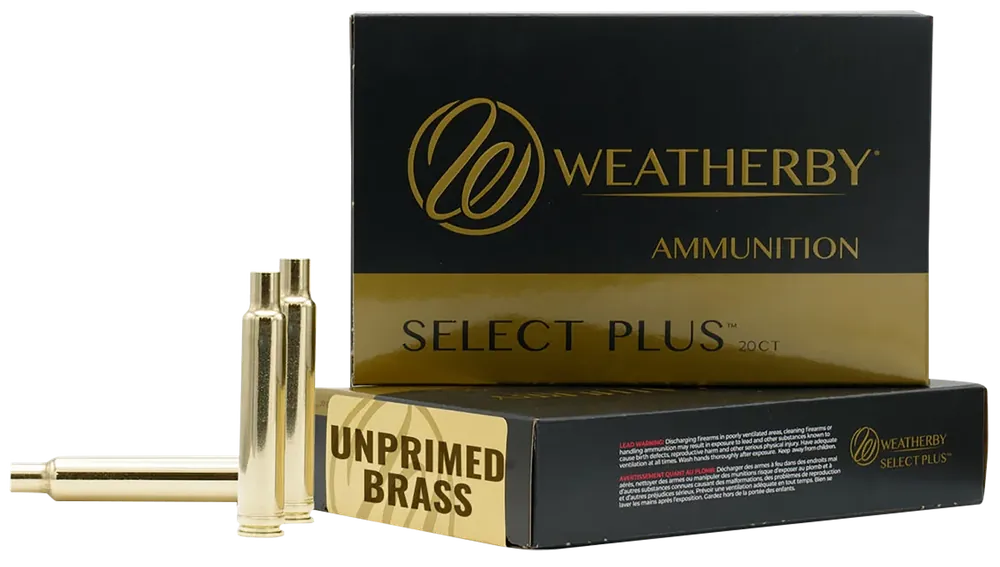 Weatherby .257 Weatherby Magnum Unprimed Rifle Brass Cases, Match-Grade Primer Pockets BRASS257