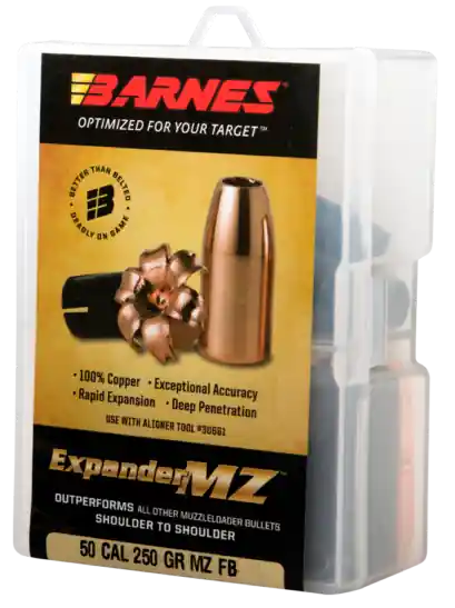 Barnes Bullets Expander MZ .50 Cal 250gr Copper Hollow Point Muzzleloader Bullets 15ct 30564