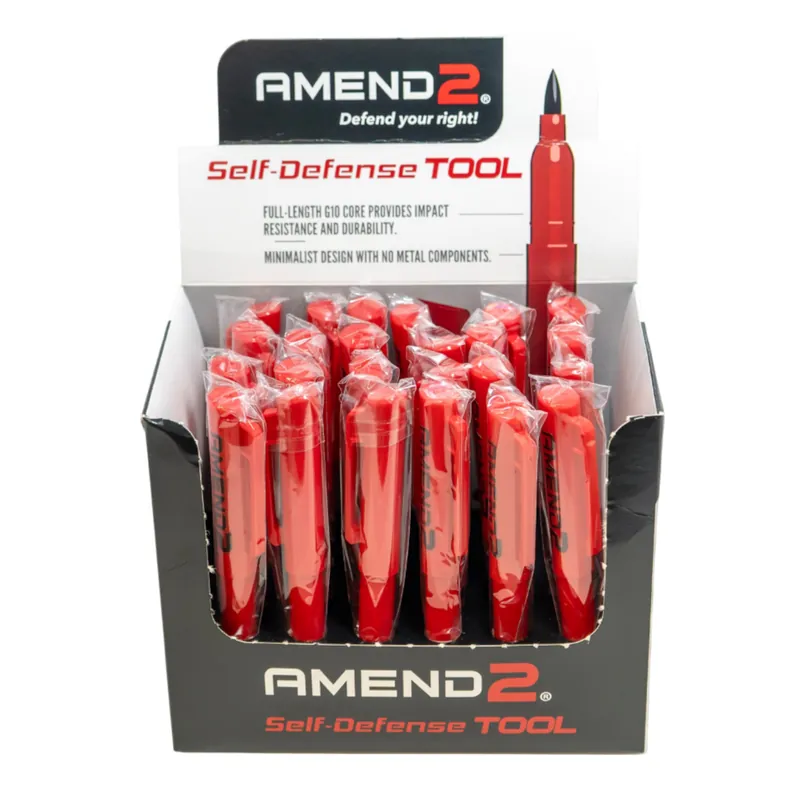Amend2 G10 Self-Defense Pen Display V3, Minimalist No-Metal Marker-Style Tool SDTOOLDISP