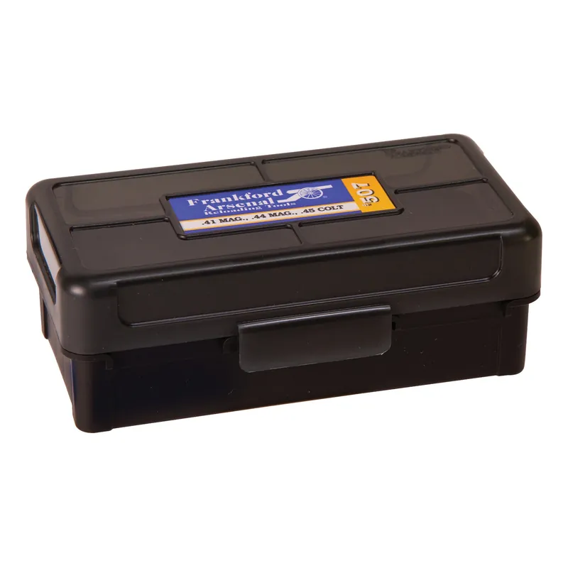 Frankford Arsenal Hinge-Top Ammo Box for .44 Special/.44 Magnum 50-Round Smoke Gray 1083789
