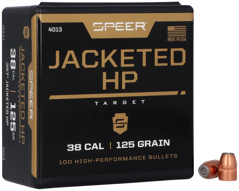 Speer Uni-Cor Jacketed Hollow Point Handgun Bullets .38 Cal/.357 125 Grain 100 Count (5-Box Case), 4013
