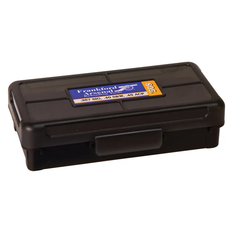 Frankford Arsenal Hinge-Top 50-Round Ammo Box, Smoke Gray Polymer for 10mm/.40 S&W/.45 ACP 1083792