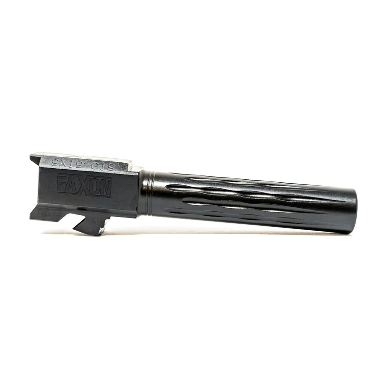 Faxon Firearms Match Series Flame Fluted Barrel for Glock 19 Gen 1-5 9mm Black Nitride GB910N19LGQ-N