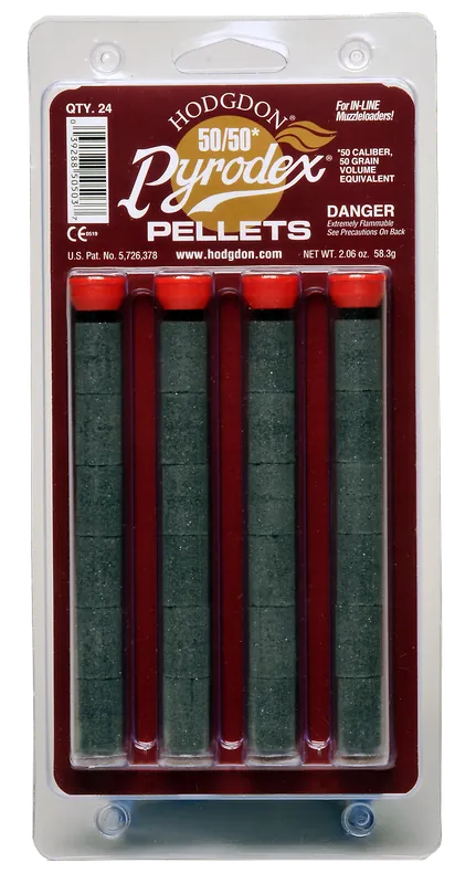 Hodgdon Pyrodex 50/50 Muzzleloading Pellets .50 Cal 50-Grain Volume Equivalent 24/Pack BP5050