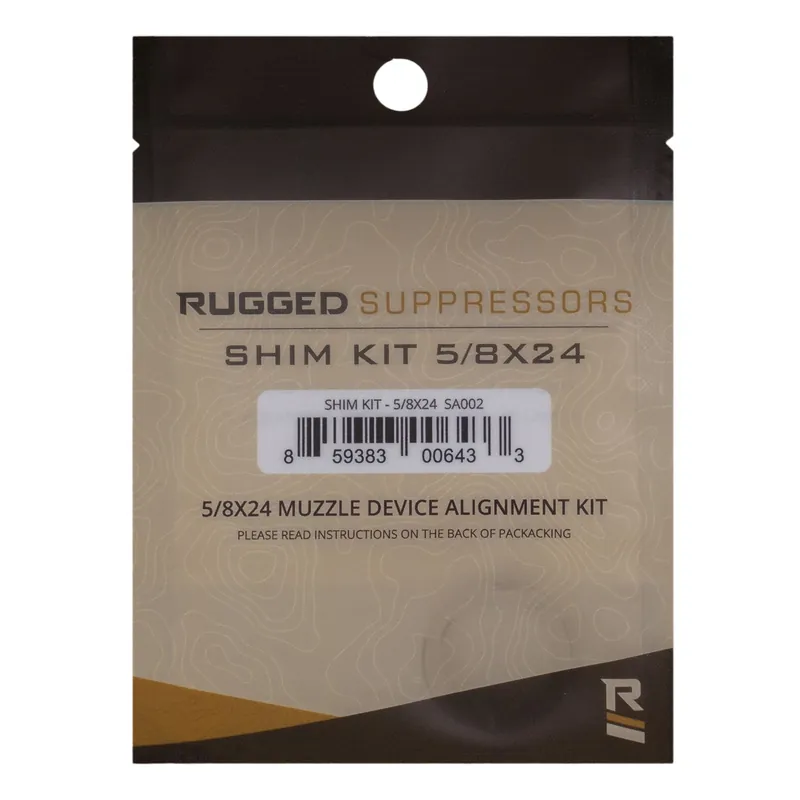 Rugged Suppressors 5/8x24 Precision Muzzle Device Shim Kit for Brake/Flash Hider Alignment SA002