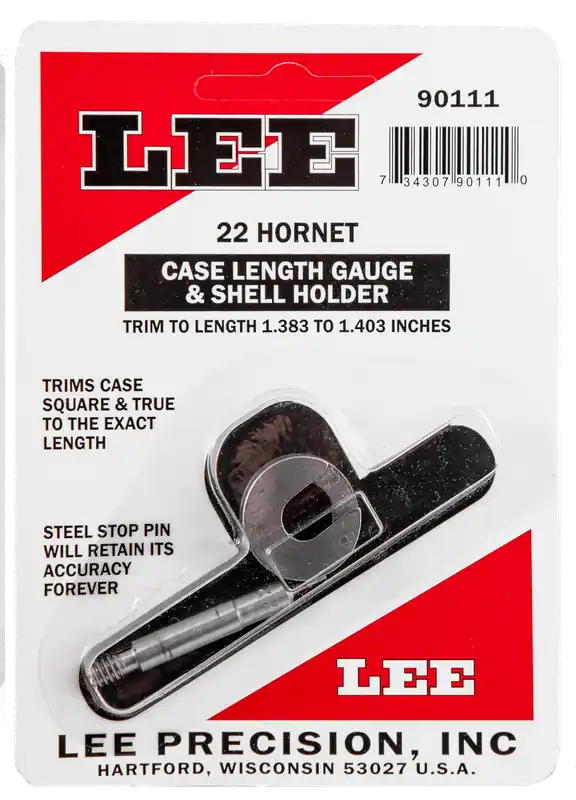 Lee Case Length Gauge & Shell Holder for .243 WSSM Brass Trimming, Steel 90389