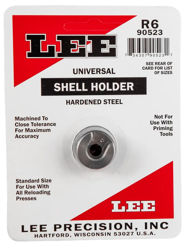 Lee Universal R6 Shell Holder 6R for .218 Bee/.25-20/.32-20 Reloading Presses 90523