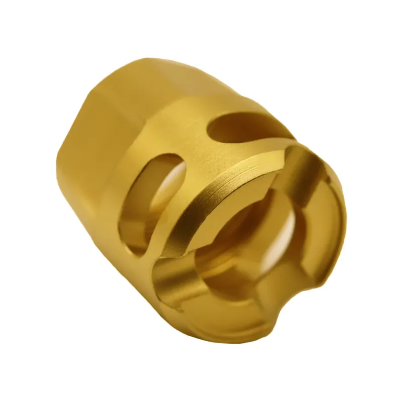 True Precision Y-Type Micro Compensator 1/2x28 Thread, Gold Titanium Nitride Finish TP-YMICRO-G