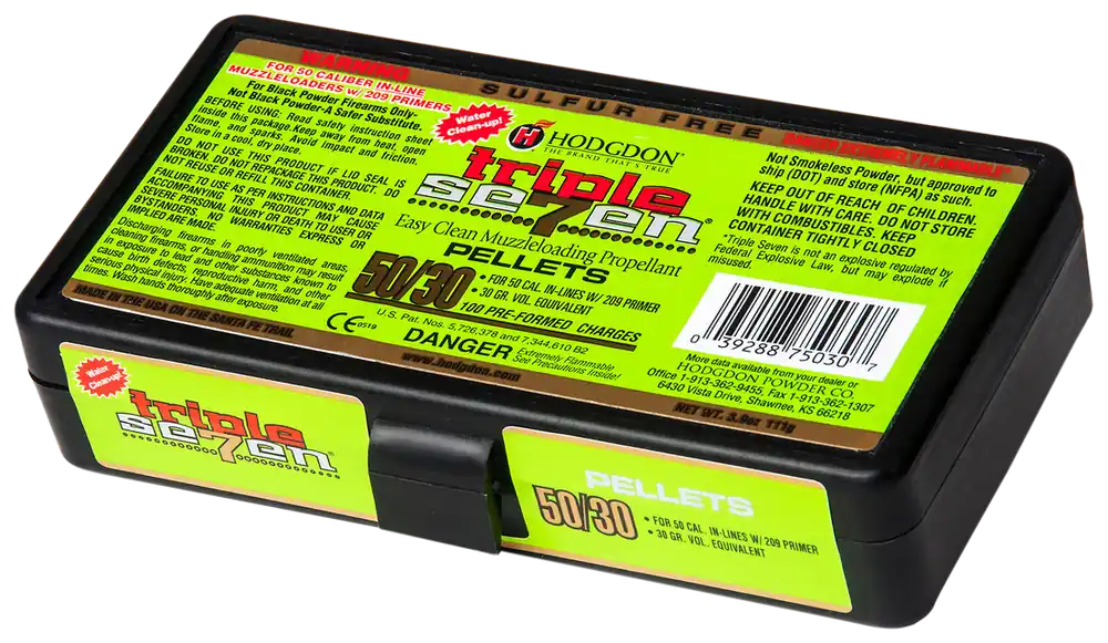 Hodgdon Triple Seven 50/30 Muzzleloader Pellets .50 Cal 30 Grain, 100 Count T75030