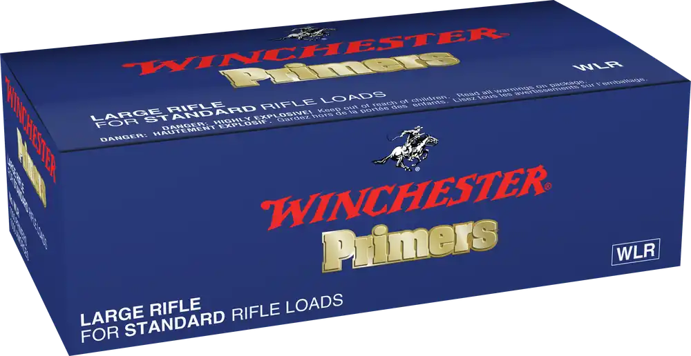 Winchester Ammo Large Rifle Primers 8-1/2-120 Non-Corrosive All-Weather Ignition WLR