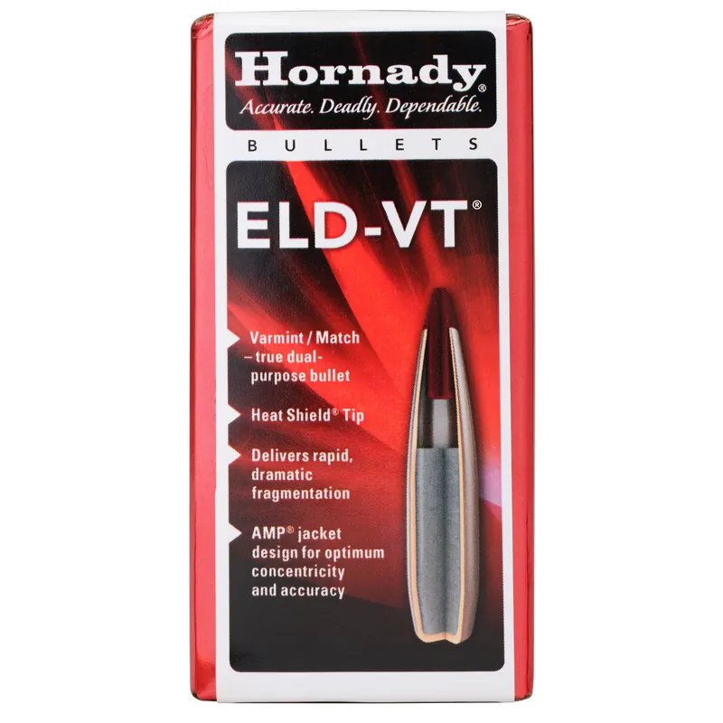 Hornady Extremely Low Drag Varmint Tip ELD-VT .257 95 Grain Rifle Bullets, 100 Count 25412